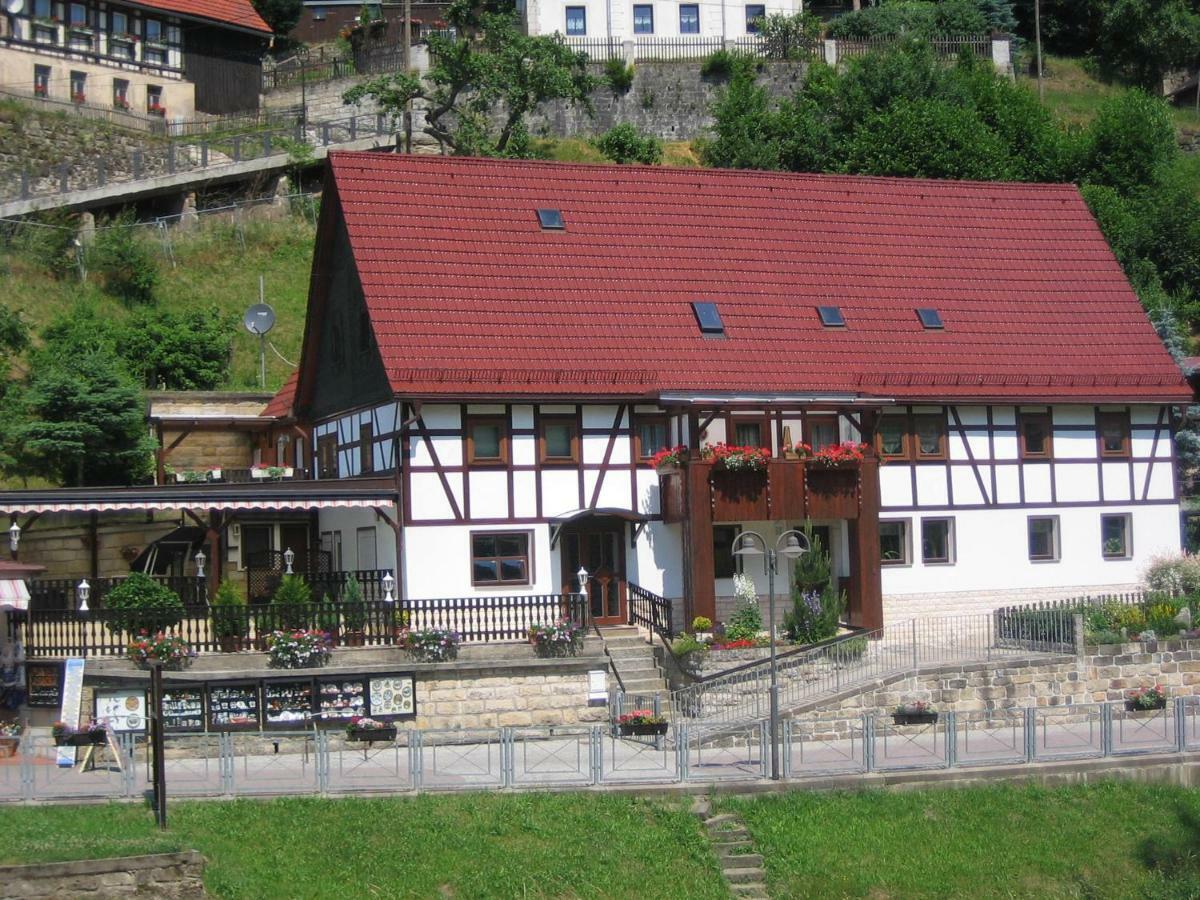 Ferienwohnung Am Gruenbach 1 Rathen Esterno foto
