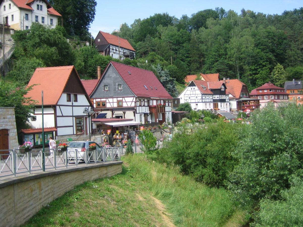 Ferienwohnung Am Gruenbach 1 Rathen Esterno foto