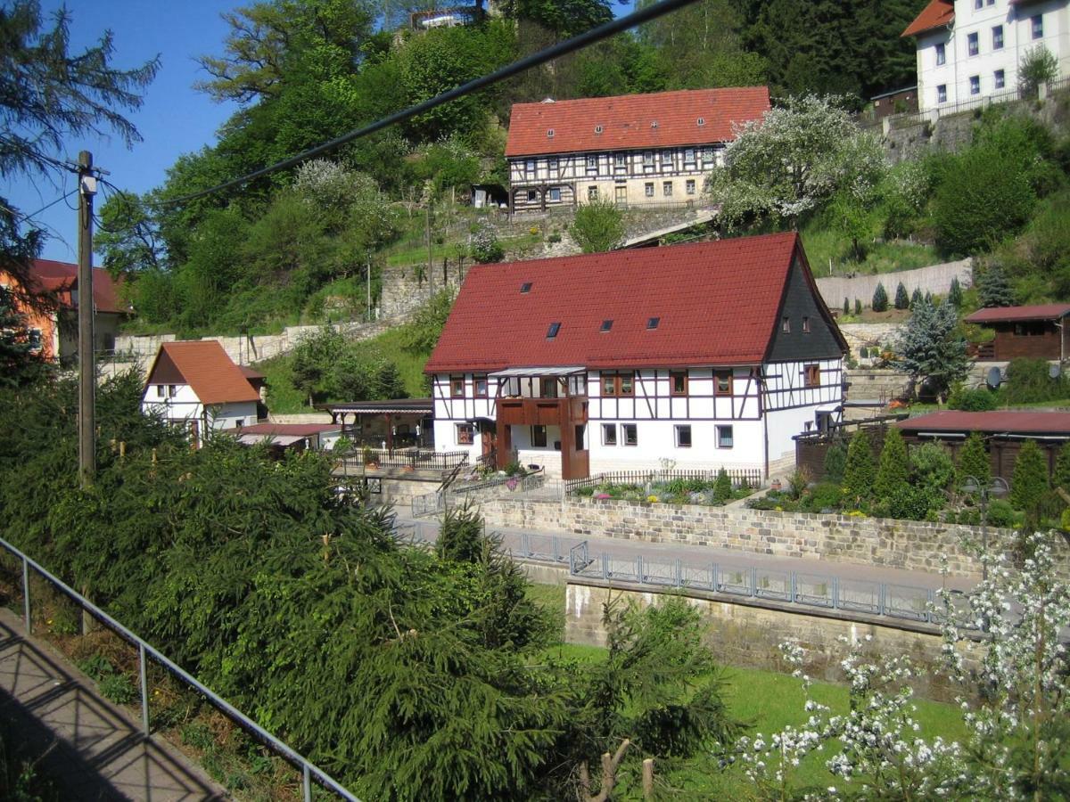 Ferienwohnung Am Gruenbach 1 Rathen Esterno foto