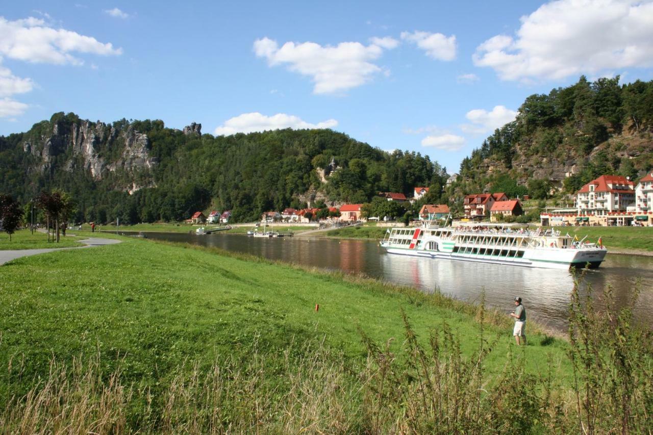 Ferienwohnung Am Gruenbach 1 Rathen Esterno foto
